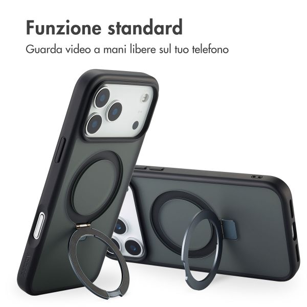 Accezz Cover con anello e supporto con MagSafe Apple iPhone 17 Pro Max - Nero