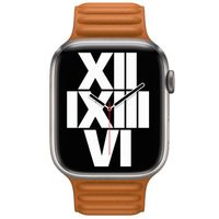 Apple Cinturino Leather Link Apple Watch | 44/45/46/49 mm - Taglia S/M - Golden Brown