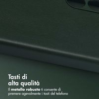 Accezz Cover in Pelle con MagSafe Samsung Galaxy S24 - Cedar Green
