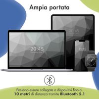 imoshion Cuffie wireless per bambini Dino LED Light - Limitatore di decibel - Con cavo AUX - Cobalt Blue / Lime