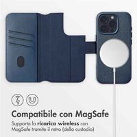 Accezz Cover in pelle 2 in 1 con MagSafe Apple iPhone 16 Pro Max - Nightfall Blue