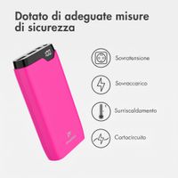 imoshion Powerbank da 20.000 mAh - Caricabatterie rapido da 22,5 W - USB-C / USB-A - Hot Pink