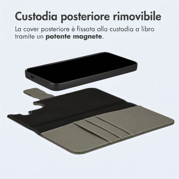 imoshion Cover a libro di lusso 2-in-1 rimovibile Samsung Galaxy S25 FE - Verde
