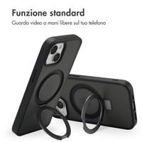 Accezz Cover con anello e supporto con MagSafe Apple iPhone 15 - Nero