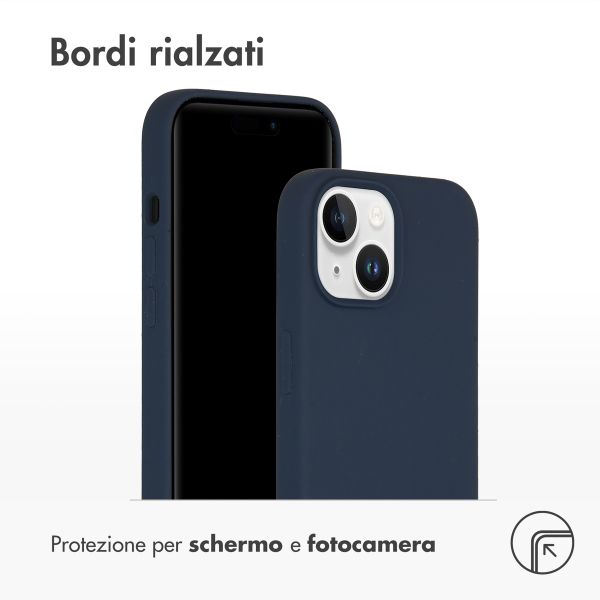 Accezz Cover in silicone liquido con MagSafe Apple iPhone 15 - Blu scuro