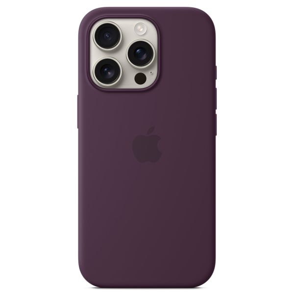 Apple Cover Posteriore in Silicone con MagSafe Apple iPhone 16 Pro - Plum
