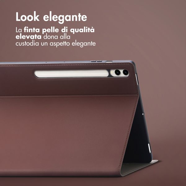 Accezz Cover Tablet Classica Samsung Galaxy Tab S10 Plus / Tab S9 FE Plus / Tab S9 Plus - Marrone