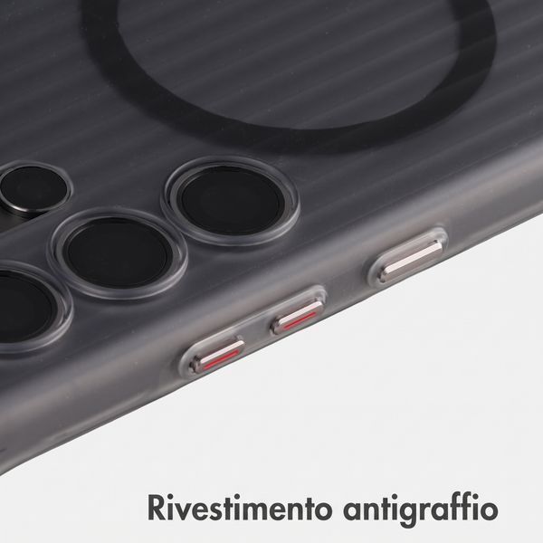 Accezz Cover Lite con MagSafe | Fluted | Samsung Galaxy S24 Ultra - Grigio