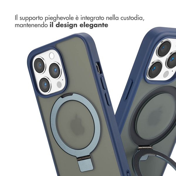 Accezz Cover con anello e supporto con MagSafe Apple iPhone 13 Pro - Blu