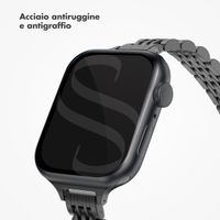 Selencia Cinturino sottile in acciaio ispirato a Jubilee Apple Watch | 38/40/41/42 mm - Nero