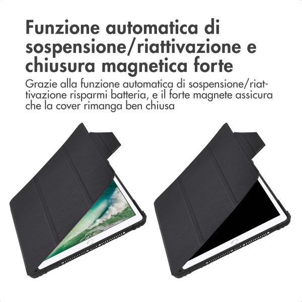 Accezz Libreria a tre ante robusta Apple iPad 6 (2018) 9.7 pollici / iPad 5 (2017) 9.7 pollici / Air 2 (2014)/Air 1 (2013) - Nero