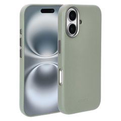 Accezz Cover in Pelle con MagSafe Apple iPhone 16 - Light Grey
