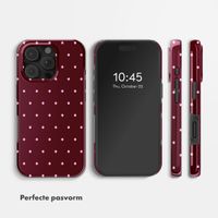 Selencia Vivid Backcover met MagSafe Apple iPhone 16 Pro Max - Happy Dots Burgundy