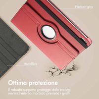 imoshion Cover Girevole a 360° Apple iPad 11 (2025) 11 pollici A16 / iPad 10 (2022) 10.9 pollici - Rosso scuro