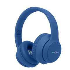 imoshion Cuffie wireless per bambini con LED Light - Limitatore di decibel - Con cavo AUX - Cobalt Blue