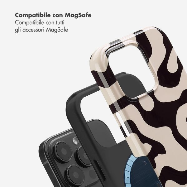 Selencia Cover posteriore Vivid con MagSafe Apple iPhone 16 Pro - Art Wave Black