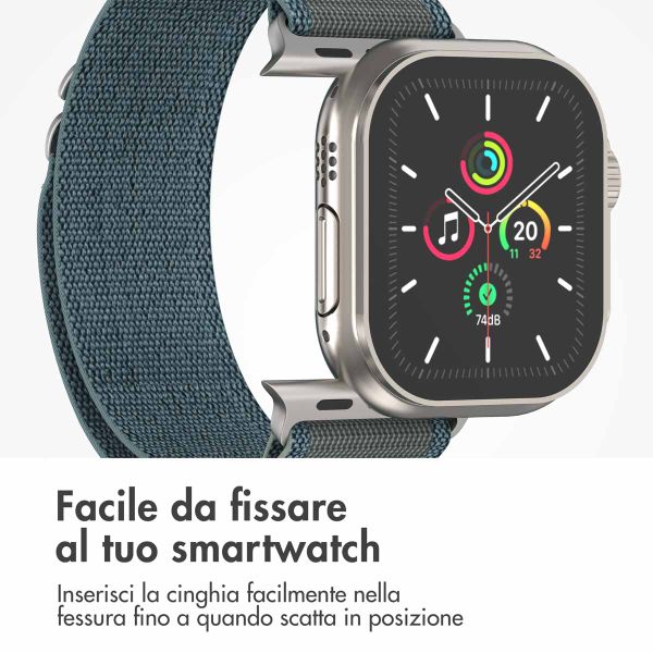 imoshion Cinturino in nylon Alpine Apple Watch | 44/45/46/49 mm - Blu