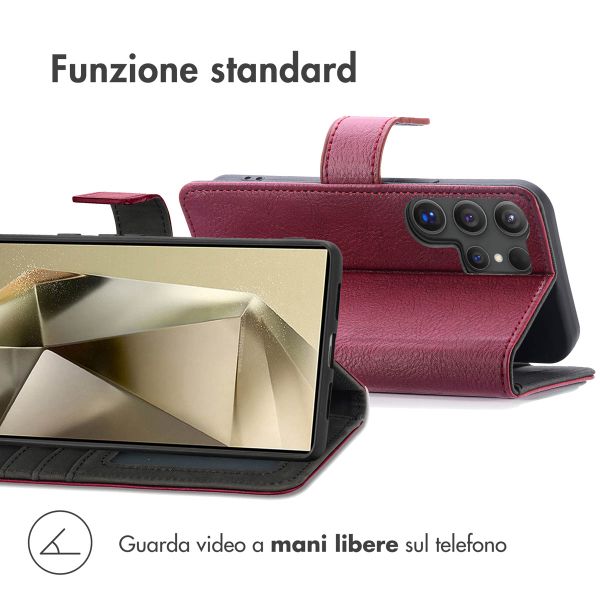 imoshion Cover a libro di Lusso Samsung Galaxy S25 Ultra - Bordeaux