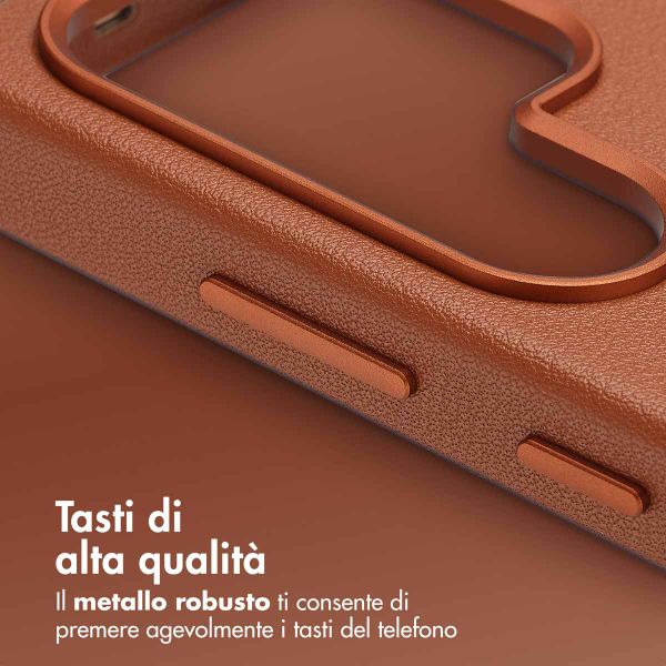 Accezz Cover in Pelle con MagSafe Samsung Galaxy S25 Ultra - Sienna Brown
