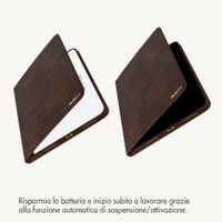 Selencia Custodia a libro Croco Apple iPad 11 (2025) 11 pollici A16 / iPad 10 (2022) 10.9 pollici - Choco Brown