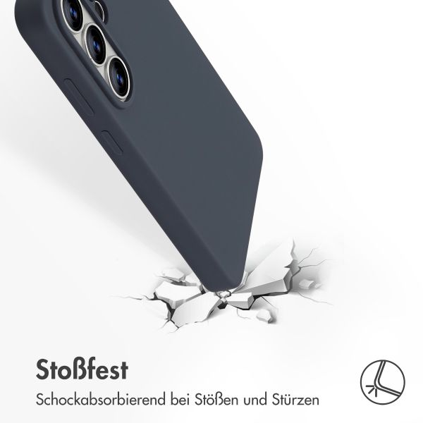 Accezz Cover in silicone liquido con MagSafe Samsung Galaxy S26 Ultra - Blu scuro