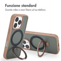 Accezz Cover con anello e supporto con MagSafe Apple iPhone 16 Pro Max - Marrone