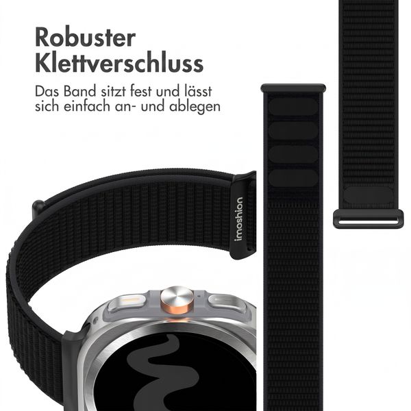 imoshion Nylon bandje Samsung Galaxy Watch Ultra (2024/2025) - Zwart