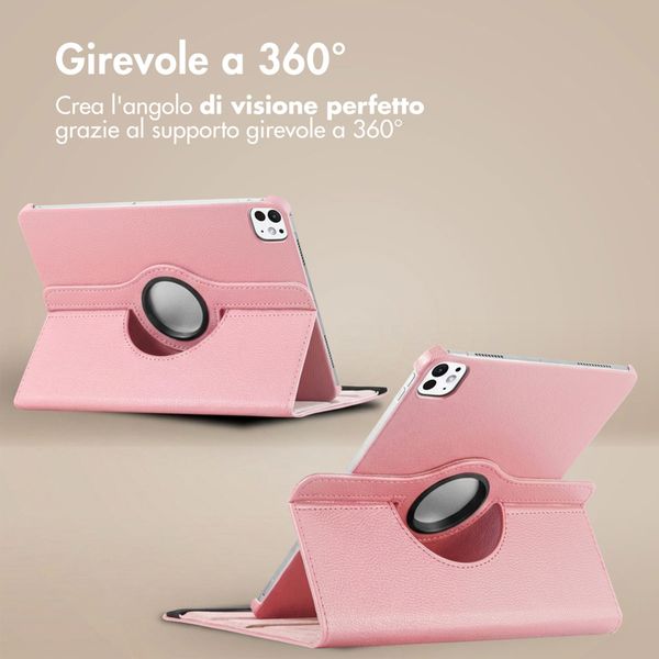 imoshion Cover Girevole a 360° Apple iPad Air 11 pollici (2026) M4 / (2025) M3 / (2024) M2 / Air 5 (2022) / Air 4 (2020) / Pro 11 (2018/2020) - Rosa