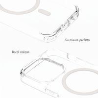 Selencia Cover posteriore Rivièra MagSafe con gancini rimovibili Apple iPhone 15 Pro - Trasparente