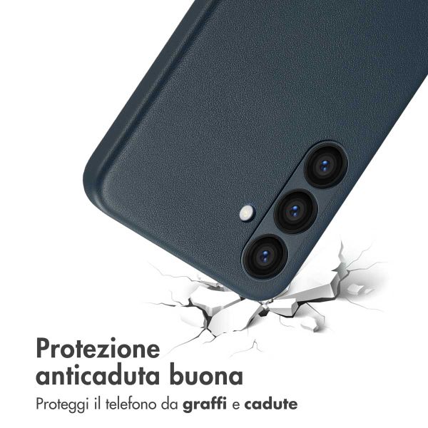 Accezz Cover in Pelle con MagSafe Samsung Galaxy S24 Plus - Nightfall Blue