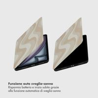 Selencia Cover per tablet Vivid Apple iPad Air 11 pollici (2026) M4 / (2025) M3 / (2024) M2 / Air 5 (2022) / Air 4 (2020) - Desert Waves Beige