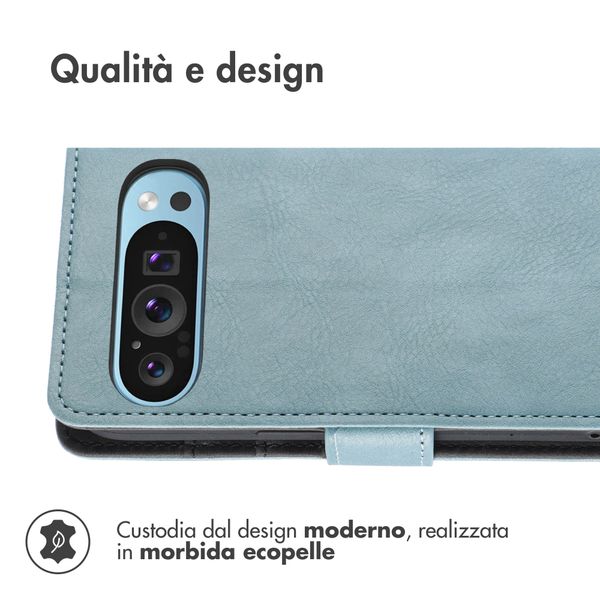 imoshion Cover a libro di Lusso Google Pixel 9 / 9 Pro - Azzurro