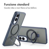 Accezz Cover con anello e supporto con MagSafe Samsung Galaxy S25 Edge - Blu