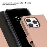 Selencia Cover a libro in vera pelle Apple iPhone 15 Pro - Dusty Pink
