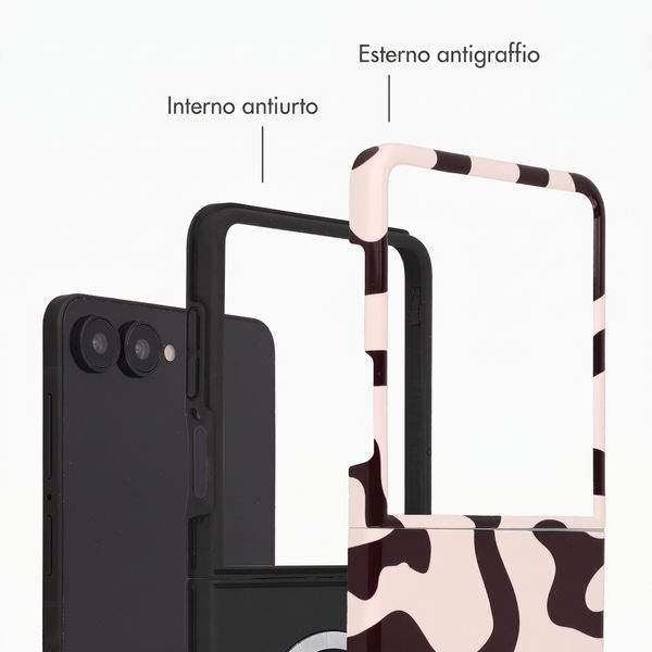 Selencia Cover posteriore Vivid con MagSafe Samsung Galaxy Z Flip 8 - Art Wave Black