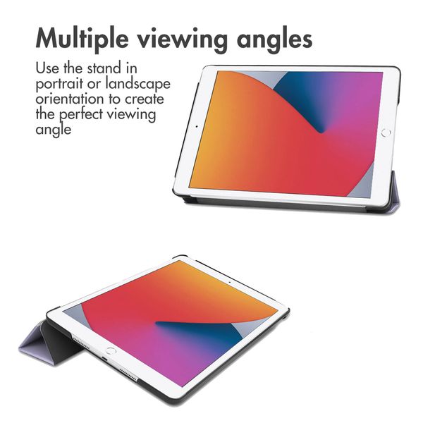 imoshion Cover Trifold Design Apple iPad 9 (2021) 10.2 pollici / iPad 8 (2020) 10.2 pollici / iPad 7 (2019) 10.2 pollici - Flowers Distance