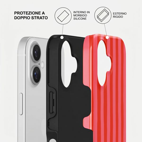 Burga Cover Posteriore Resistente con MagSafe Apple iPhone 17 - Pomegranate