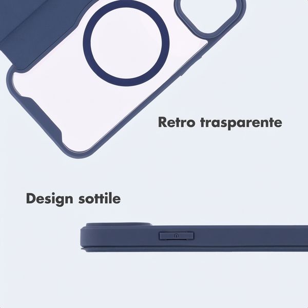 imoshion Bookcase trasparente con MagSafe Apple iPhone 15 - Blu
