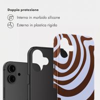 Selencia Cover Posteriore Vivid Apple iPhone 16 - Dream Swirl Chocolate