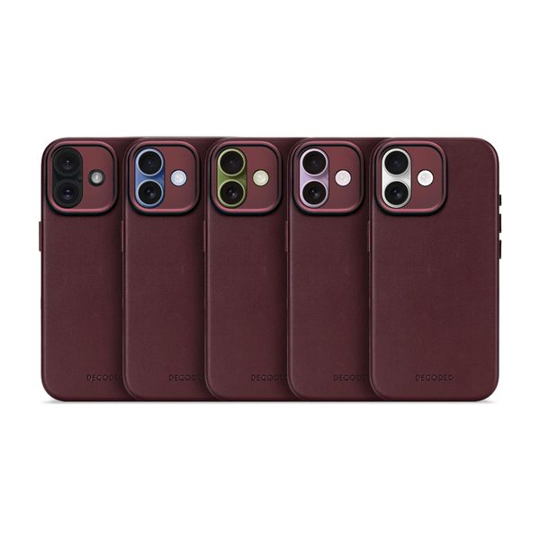 Decoded Cover Posteriore in Pelle MagSafe Apple iPhone 17 - Burgundy