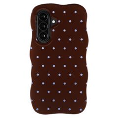 Selencia Cover Vivid Wavy con MagSafe Samsung Galaxy A37 (5G) - Happy Dots Chocolate