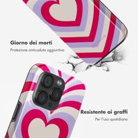 Selencia Cover posteriore Vivid con MagSafe Apple iPhone 15 Pro - Double Hearts Rubine Red Lilac