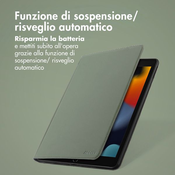 Accezz Cover Tablet Classica Apple iPad 9 (2021) 10.2 pollici / iPad 8 (2020) 10.2 pollici / iPad 7 (2019) 10.2 pollici - Verde