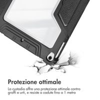 Accezz Libreria a tre ante robusta Apple iPad 11 (2025) 11 pollici A16 / iPad 10 (2022) 10.9 pollici - Nero