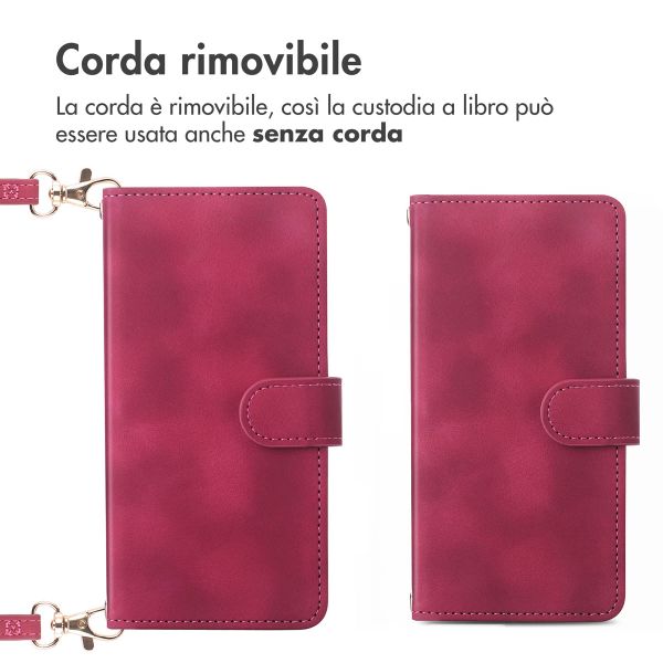 imoshion Cover a libro con Cordino Apple iPhone 16 - Rosso