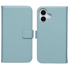 Selencia Cover a libro in vera pelle Apple iPhone 17 - Air Blue