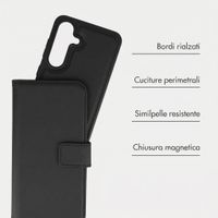 imoshion Cover a libro di lusso 2-in-1 rimovibile Samsung Galaxy S25 - Nero