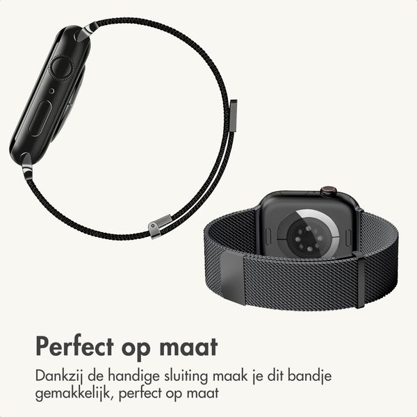 imoshion Milanees magnetisch bandje Apple Watch | 38/40/41/42 mm - Zwart