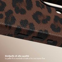 Selencia Cover Sabi Stampa pantera con MagSafe Apple iPhone 17 - Mocha Brown
