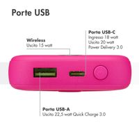 imoshion Powerbank Magnetic 10.000 mAh - Powerbank wireless - Hot Pink